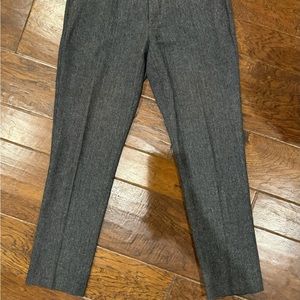 J. Crew Ludlow Slim Dress Pants Men’s Wool Flannel Gray Flat Front